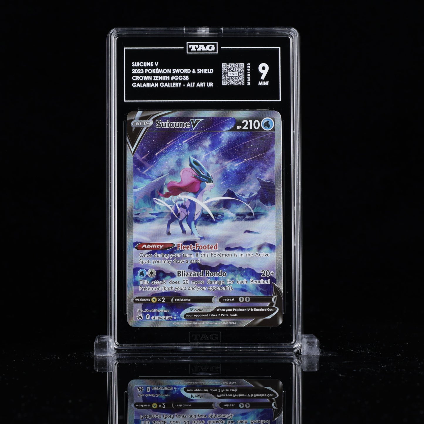 TAG 9 Suicune V – Crown Zenith Galarian Gallery GG38