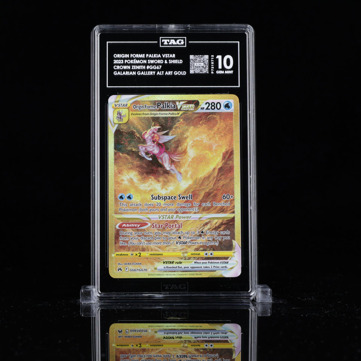 TAG 10 Origin Forme Palkia VSTAR – Crown Zenith Galarian Gallery GG67