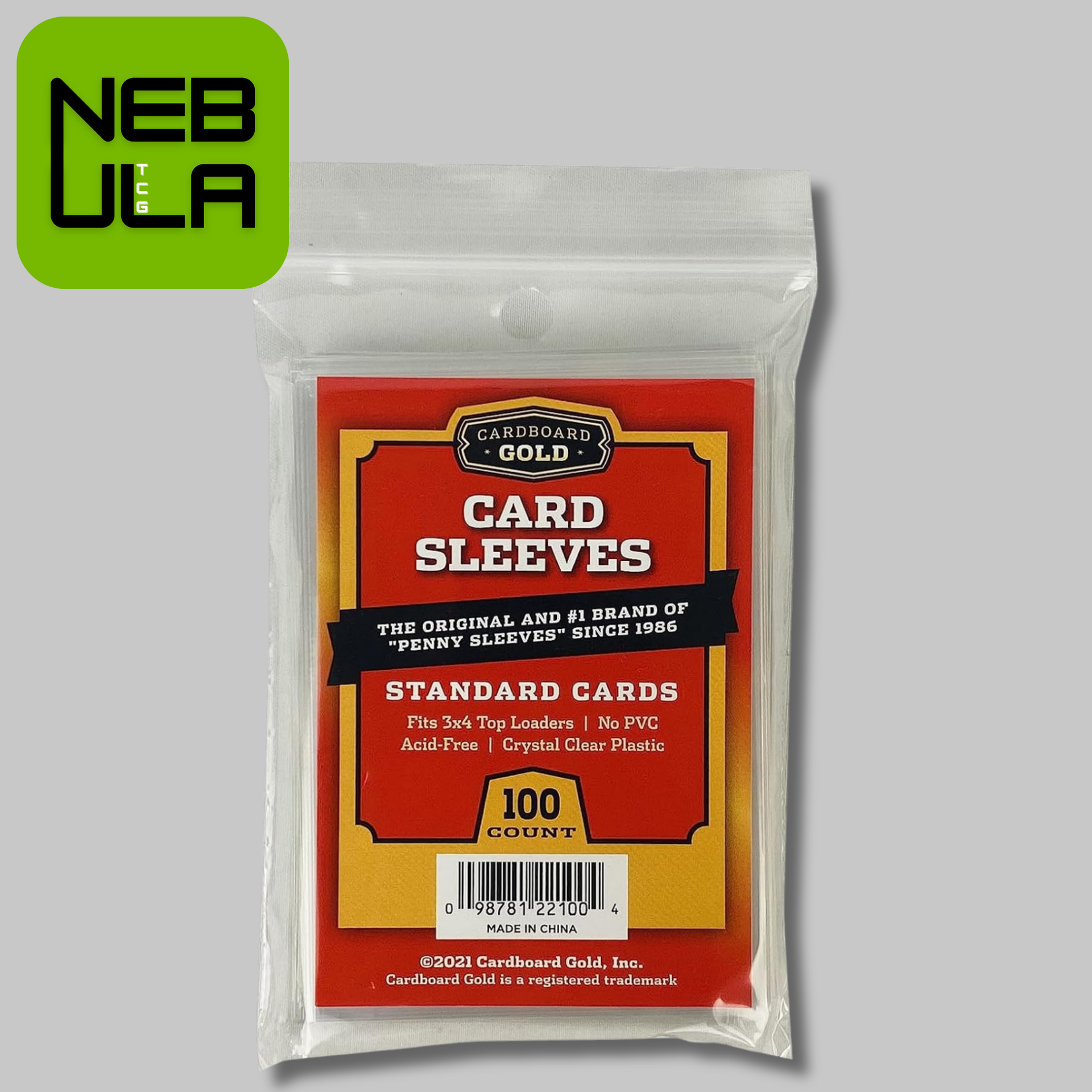 Cardboard Gold Penny Sleeves 100 Count  NebulaTCG