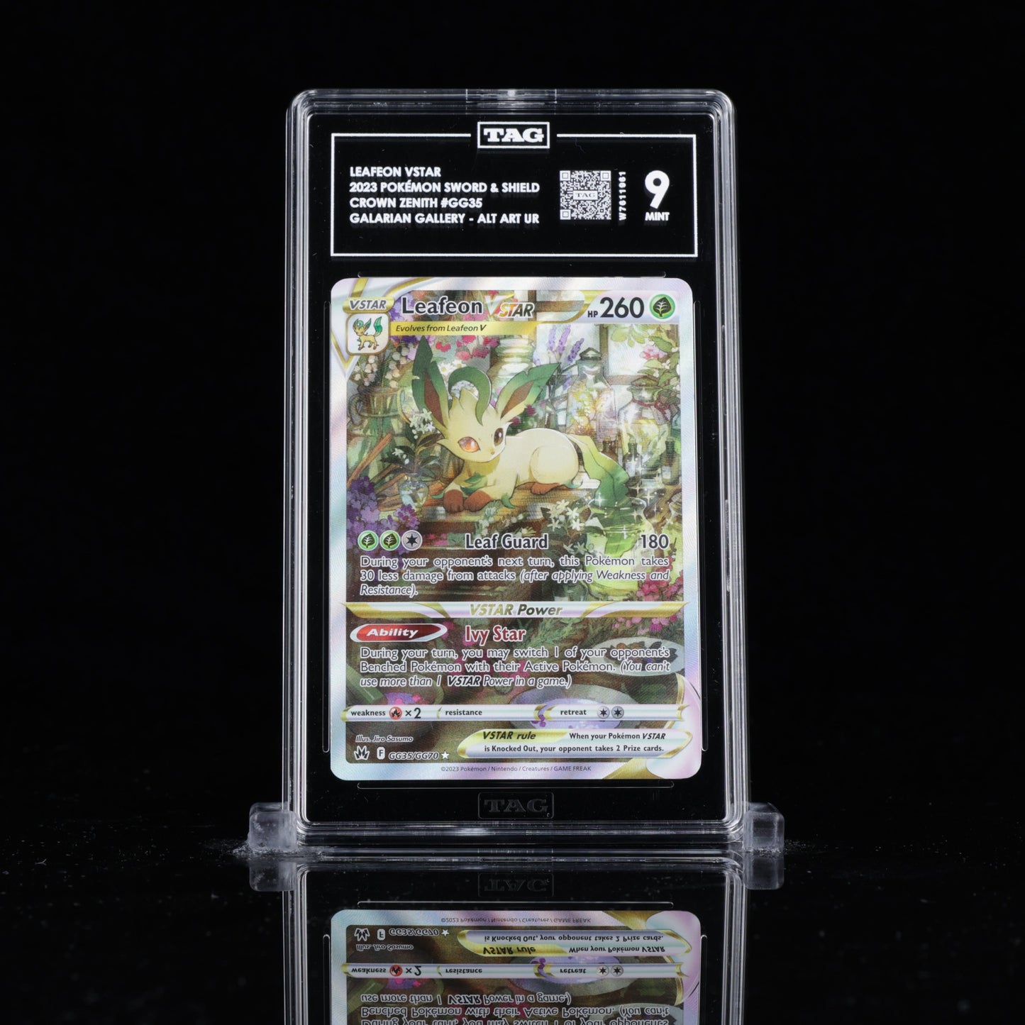 TAG 9 Leafeon VSTAR – Crown Zenith Galarian Gallery GG35